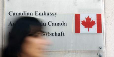 Kanadská ambasáda ve Vídni, která vydává echm víza
